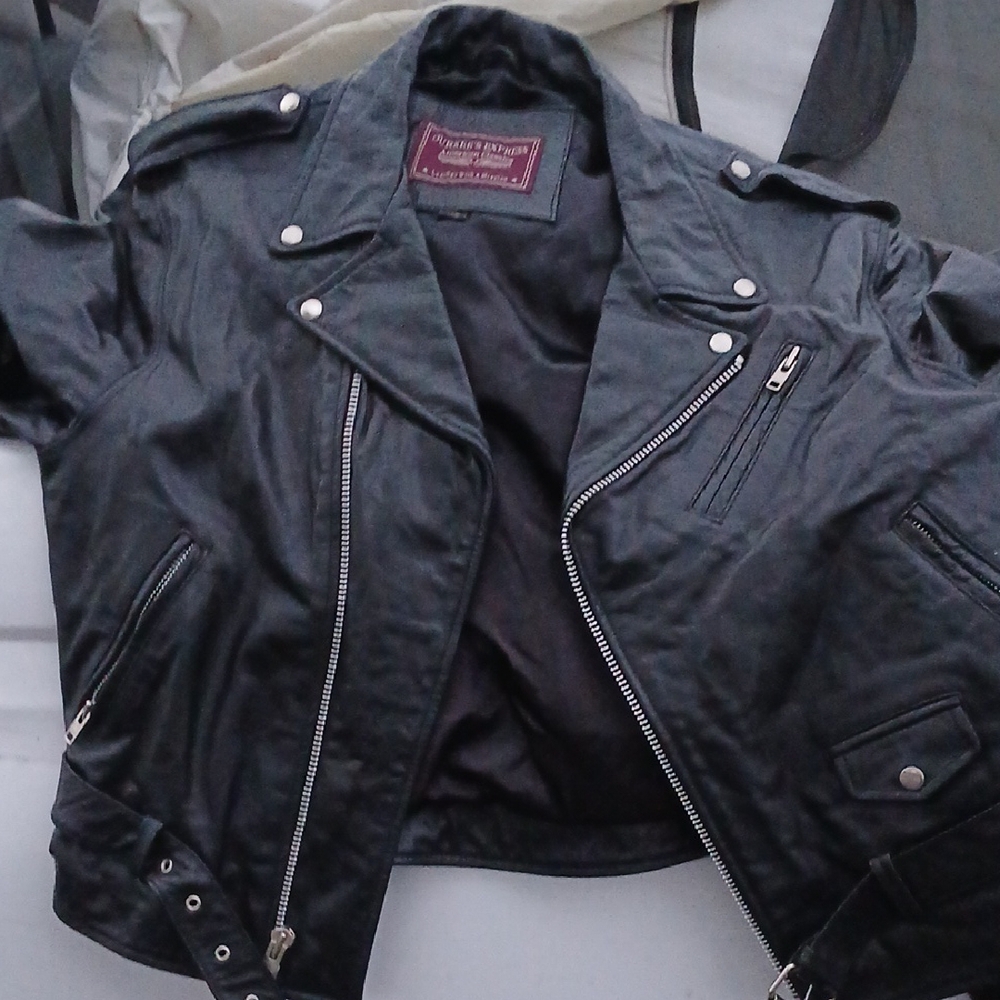 Black Leather Biker Jacket